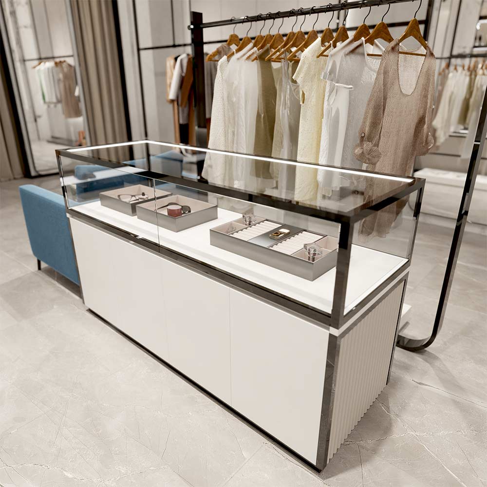 Simple Counter Top Display CR074 Custom Glass Counter Top Display Case Lighting – TUTU DISPLAY